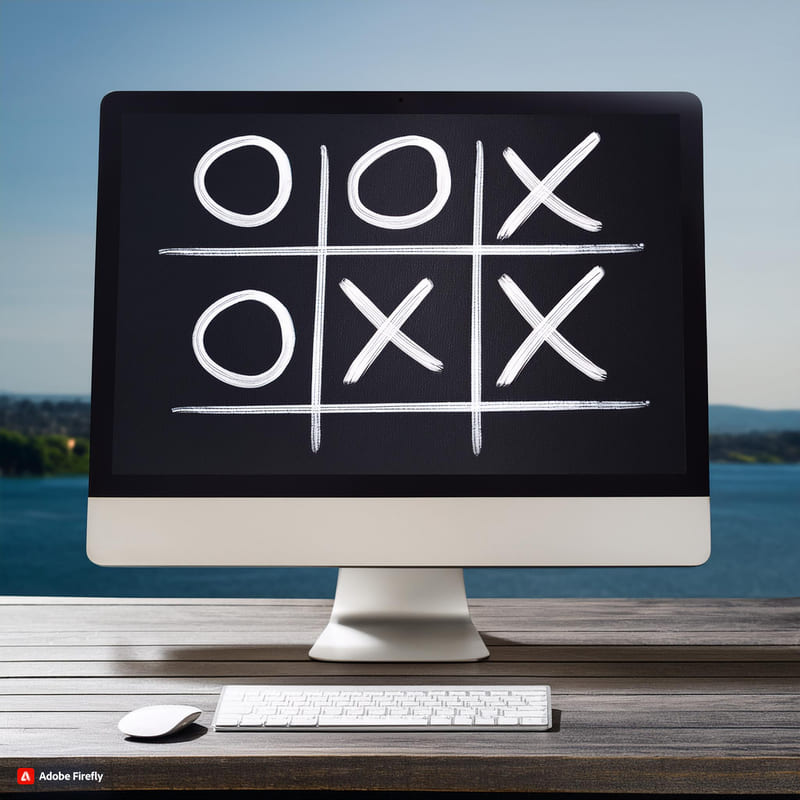 Firefly gioco del tris tic tac toe, sul monitor del pc 71957